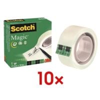 10x Scotch ruban adhsif Magic Tape 810, transparent/rsistant  la chaleur, 1 pice(s)