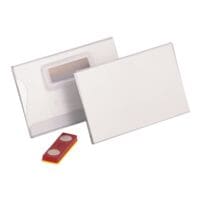Durable Paquet de 25 badges avec aimant anti-torsion 90 x 54 mm