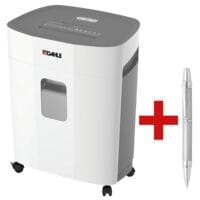 destructeur de documents Dahle PaperSAFE® 240, Niveau de scurit 4, coupe  croise  (4 x 12 mm), jusqu’ 10 feuille(s) avec Stylo  bille  Nile Satin Chrome 