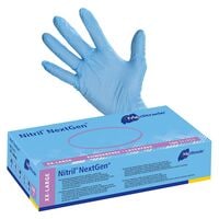 100 MEDITRADE gants jetables Nitril® NextGen® nitrile, Taille XXL bleu