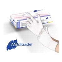 100 MEDITRADE gants jetables Gentle Skin® compact+ latex, Taille M naturel-blanc