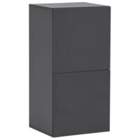 Mbelpartner Armoire vestiaire Locked, 2x1, acier / bois, au sol, 45,4 x 92,6 cm