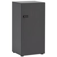 Mbelpartner Armoire vestiaire 1 armoire mtallique, 1x1, acier / bois, au sol, 45,4 x 92,6 cm