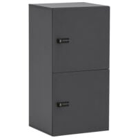 Mbelpartner Armoire vestiaire Locked, 2x1, acier / bois, au sol, 45,4 x 92,6 cm