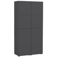 Mbelpartner Armoire vestiaire Locked, 6x1, acier / bois, au sol, 90,8 x 185,2 cm