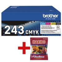 Brother Lot de toners  TN-243CMYK  avec bonbons glifis  Wine Gums 