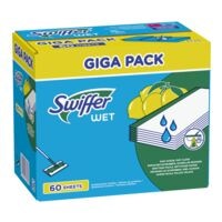 Swiffer Lingettes humides antibactriennes pour sols, recharge - 60 pices