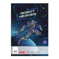 Brunnen Bloc à dessin « Robot Heroes » A3 100 g/m² 20 feuilles