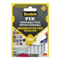 Scotch Pastilles adhsives amovibles  FIX  11 x 15 mm - 36 pices