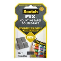 Scotch Pastilles de montage amovibles  FIX  12,7 x 12,7 mm - 64 pices
