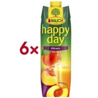 happy day Paquet de 6 nectars de fruits  pche  1 litre
