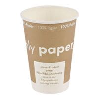 HYGO STAR Paquet de 50 gobelets  caf jetables  NATURE  180 ml