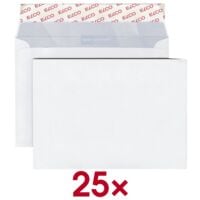 enveloppes ELCO Office, B6 100 g/m sans fentre, fermeture  bande adhsive - 25 pice(s)