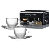 Ritzenhoff & Breker Tassess  espresso avec soucoupe Barista 80 ml 4 pices