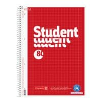 cahier � spirale Brunnen Student Recycling A4 � carreaux 5 x 5 mm, 80 feuille(s)