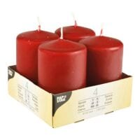 Papstar Paquet de 4 bougies cylindriques  50 mm