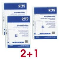 2+1 Aktion: OTTO Office pochette perfore Standard A4 grain, ouverture en haut - 300 pice(s)