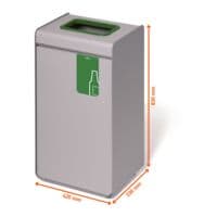 Durable Collecteur de dchets  DURASORT® Verre  55 L gris / vert