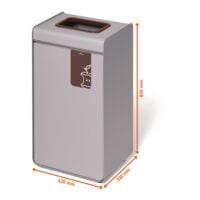 Durable Collecteur de dchets  DURASORT® Dchets biodgradables  55 L gris / marron