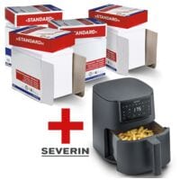 4x Bo�te-maxi de papier multifonction A4 OTTO Office Standard - 10000 feuilles au total, 80g/m� avec Friteuse � air chaud FR 2461 4 L