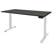 Schaffenburg bureau r�glable en hauteur (�lectrique) �Dextro Plus� 120 cm, pi�tement en T blanc