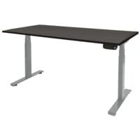 Schaffenburg bureau r�glable en hauteur (�lectrique) �Dextro Plus� 140 cm, pi�tement en T couleur aluminium
