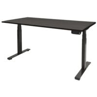 Schaffenburg bureau r�glable en hauteur (�lectrique) �Dextro Plus� 140 cm, pi�tement en T noir