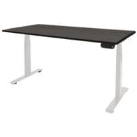 Schaffenburg bureau r�glable en hauteur (�lectrique) �Dextro Plus� 180 cm, pi�tement en T blanc