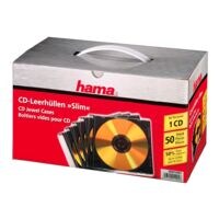 Hama Lot de 50 botiers CD/DVD/Blu-ray  Slimline 