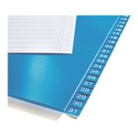 OTTO Office intercalaires, A4, 1-31 31 divisions, blanc / onglets unicolores, plastique