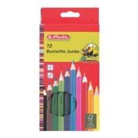 Herlitz Paquet de 10 crayons de couleur en bois « Jumbo »