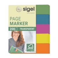 SIGEL marque-page repositionnables 50 x 12 mm, plastique