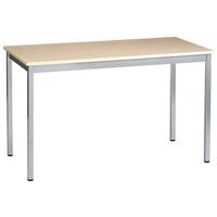 SODEMATUB bureau Programme table universel 120 cm, 4 pieds couleur aluminium