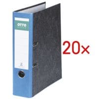 20x Classeur A4 OTTO Office Re Future large, papier marbr nuages avec dos color