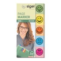 SIGEL marque-page repositionnables Design Smile 50 x 20 mm, papier
