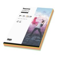 Papier imprimante multifonction A4 Inapa tecno Rainbow / tecno Colors - 100 feuilles au total