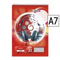 Landr Bloc-notes  spirale, A7,  carreaux, 40 feuille(s)