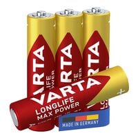 Varta Paquet de 4 piles  LONGLIFE Max Power  Micro / AAA / LR03