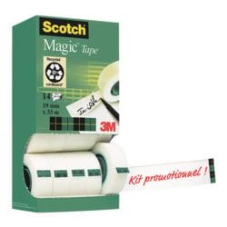 Scotch ruban adhésif Magic Tape 810, transparent/adhésion forte, 14 pièce(s)