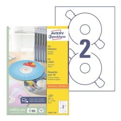 Avery Zweckform Paquet de 200 étiquettes CD/DVD « L6043-100 »
