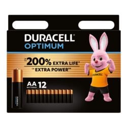 Duracell Paquet de 12 piles � Optimum � Mignon / AA