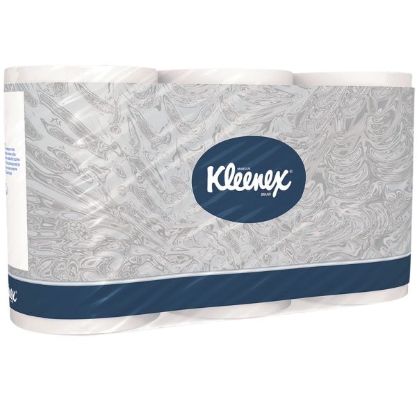 Kleenex papier toilette papier toilette Kleenex 3 paisseurs, blanc - 6 rouleaux (1 paquet de 6 rouleaux)