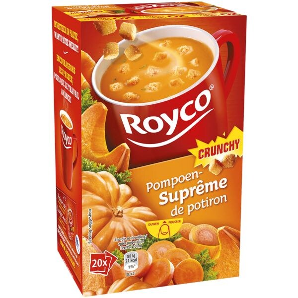 ROYCO Soupe de potiron  Pompoensuprme / Suprme de Potiron   avec crotons