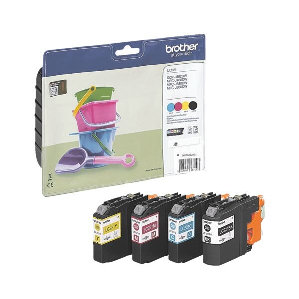 Brother Lot de cartouches d'encre « LC-221VALBP » Brother Lot de cartouches d'encre « LC-221VALBP »