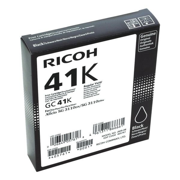 Ricoh Cartouche gel d'encre  405761 HC  GC41K