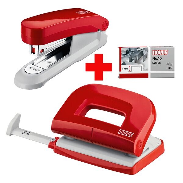 Novus Lot bureau perforatrice agrafeuse « Evolution Twin Set fresh »