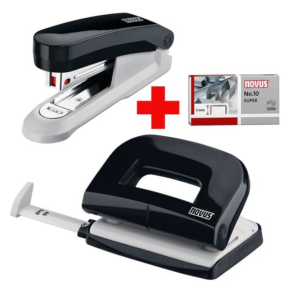 Novus Lot bureau perforatrice agrafeuse « Evolution Twin Set fresh »
