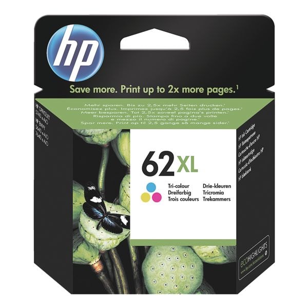HP Cartouche  C2P07AE  HP 62XL CMY
