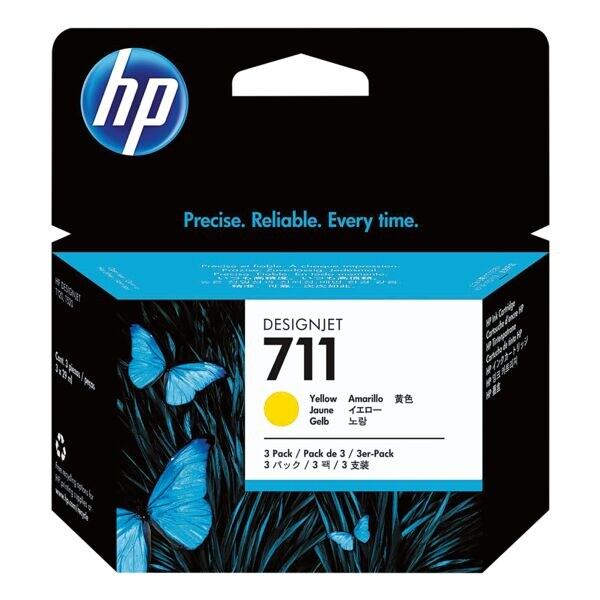 HP Paquet de 3 cartouches d'encre « CZ136A » HP 711