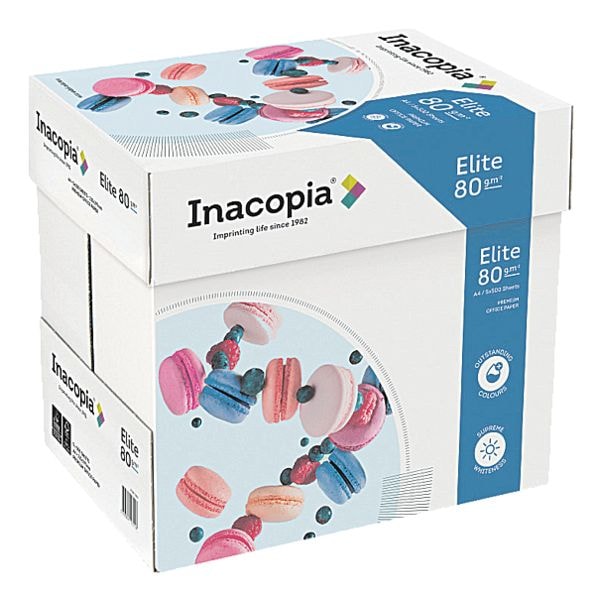 Bo�te-maxi de papier imprimante multifonction A4 Inacopia boite-Maxi Elite - 2500 feuilles au total, 80g/m�
